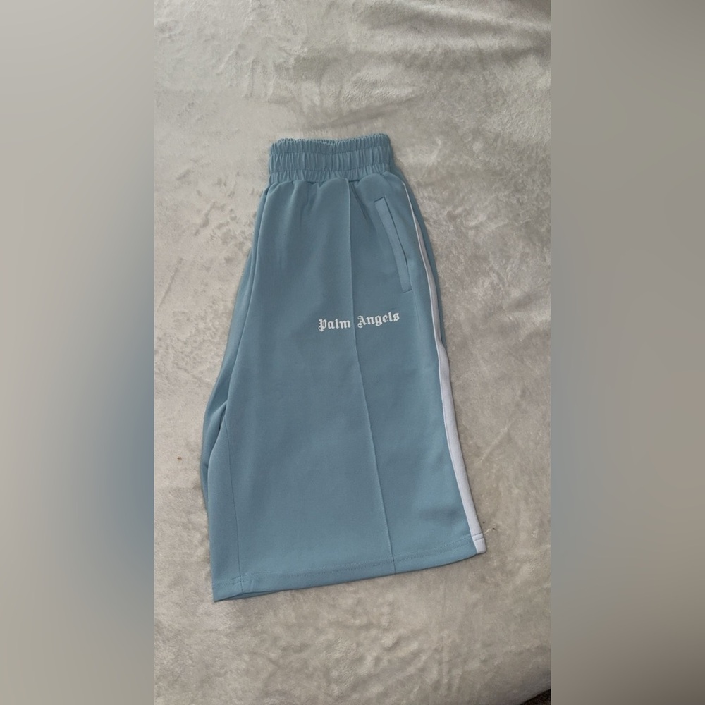 Palm Angels Track Shorts Baby Blue
